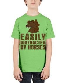 easily distracted by horses - horse - Youth Tee Unisex