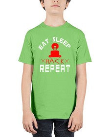 eat sleep hack repeat 48# - computer - Youth Tee Unisex