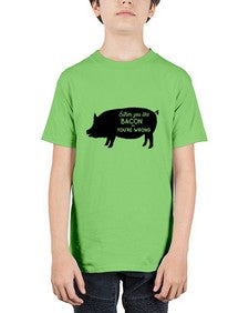 either you like bacon or youre wrong 949# - bacon - Youth Tee Unisex