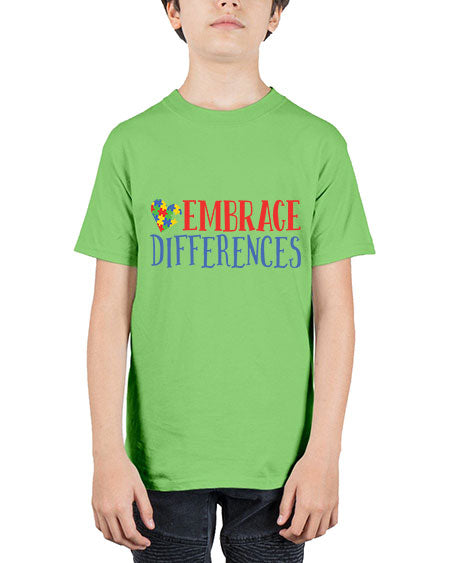 embrace differences Style 13# - autism - Youth Tee Unisex