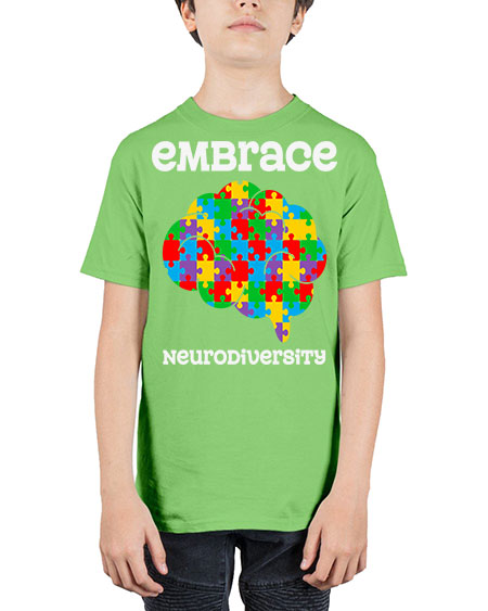 embrace neurodiversity autism awareness 87# - autism - Youth Tee Unisex