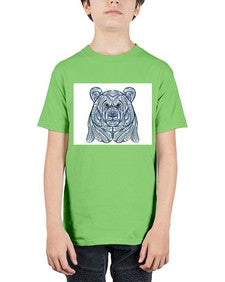 ethnic bear 416# - mandala - Youth Tee Unisex