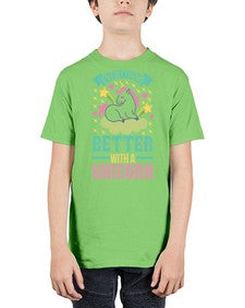 everything better with a unicorn 128# - unicorn - Youth Tee Unisex