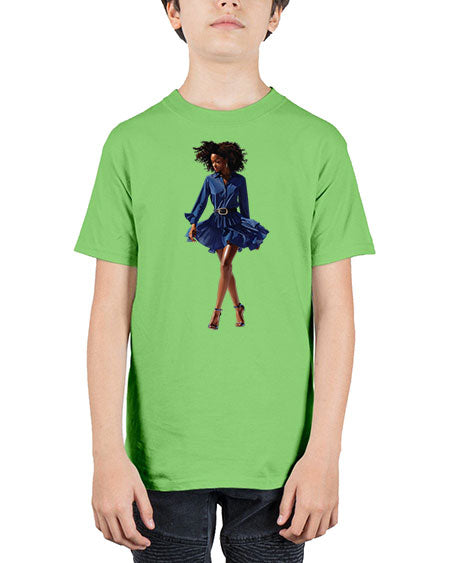 fashion girl in indigo 30# -  fashion - Youth Tee Unisex