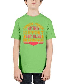 fathers provide not only support but also encouragement 195# - parents day - Youth Tee Unisex