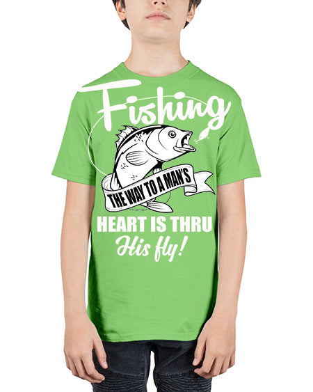 fishing 24# - shark-fish - Youth Tee Unisex