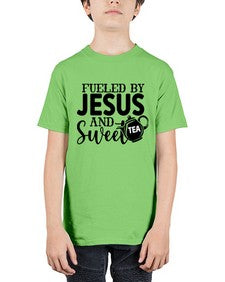 fueled by jesus and sweet tea 990# - tea - Youth Tee Unisex