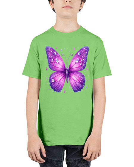 glitter butterfly 13# - butterfly - Youth Tee Unisex