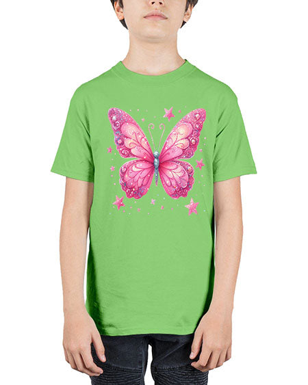 glitter butterfly 16# - butterfly - Youth Tee Unisex