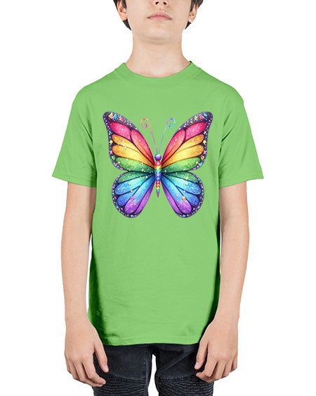 glitter butterfly 19# - butterfly - Youth Tee Unisex