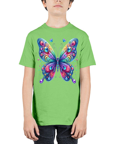 glitter butterfly 22# - butterfly - Youth Tee Unisex