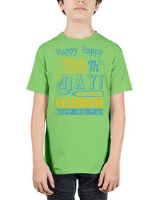 happy happy one hundredth day it is time to celebrate jump and play 239# - one hundred days - Youth Tee Unisex