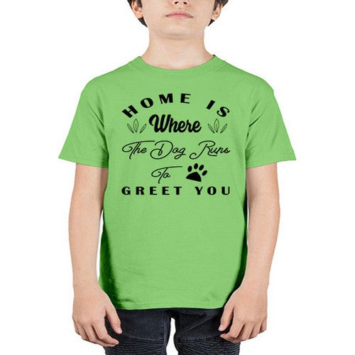 home is where the dog 153# - dogs - Youth Tee Unisex