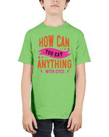 how can you eat anything with eyes 1064# - vegan - Youth Tee Unisex