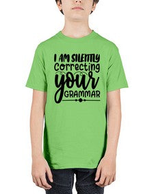 i am silently correcting your grammar 29# - sarcastic - Youth Tee Unisex