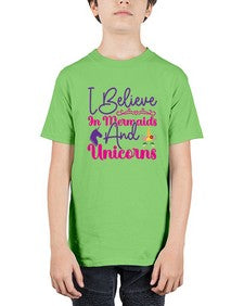 i believe in mermaids and unicorns 171# - unicorn - Youth Tee Unisex