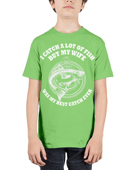 i catch a lot of fish 85# - shark-fish - Youth Tee Unisex