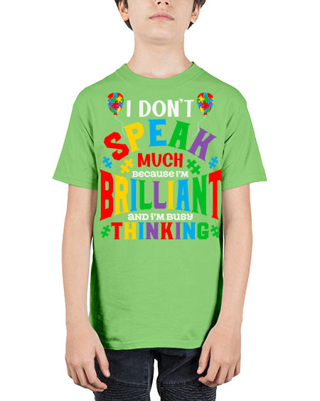i dont speak much autism 91# - autism - Youth Tee Unisex