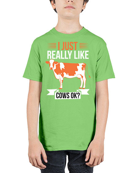 i just really like cows ok Style 3# - cow - Youth Tee Unisex