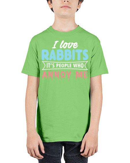 i love rabbits its people who annoy me - rabbit - Youth Tee Unisex
