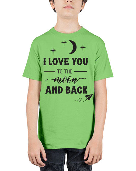 i love you to the moon and back 5# - moon - Youth Tee Unisex