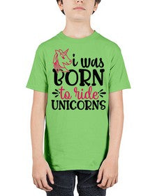 i was born to ride unicorn 196# - unicorn - Youth Tee Unisex