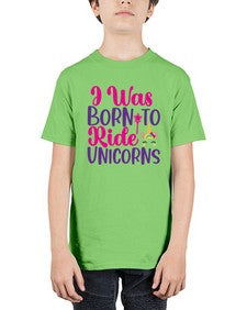 i was born to ride unicorns 198# - unicorn - Youth Tee Unisex