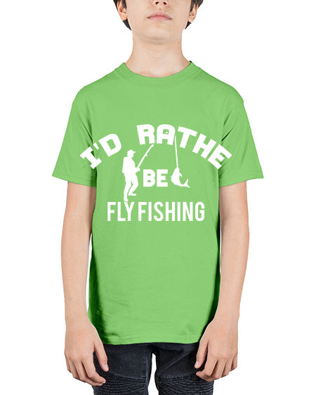 id rather be fly fishing 11# - shark-fish - Youth Tee Unisex