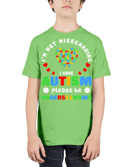 im not misbehaving i have 95# - autism - Youth Tee Unisex