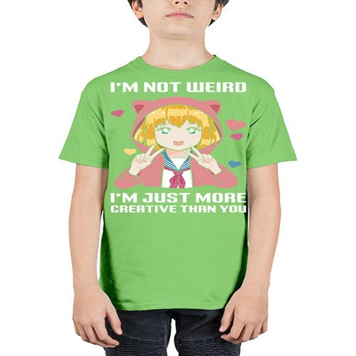 im not wierd im just more creative than you248# - anime - Youth Tee Unisex