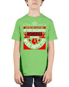 in the happiest of our childhood memories our parents were happy too 343# - parents day - Youth Tee Unisex