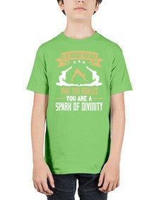 it is through your body that you realize you are a spark of divinity  343# - yoga - Youth Tee Unisex