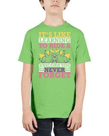 it s like learning to ride a unicorn you never forget 241# - unicorn - Youth Tee Unisex