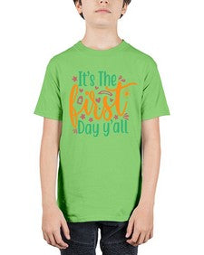 its the first day yall 395# - last day of school - Youth Tee Unisex