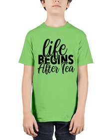 life begins after tea 1297# - tea - Youth Tee Unisex