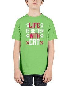 life is better with cat Style 65# - cats - Youth Tee Unisex