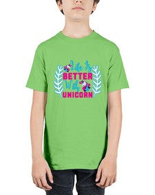 life is better with unicorn 252# - unicorn - Youth Tee Unisex