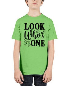 look whos one 262# - unicorn - Youth Tee Unisex