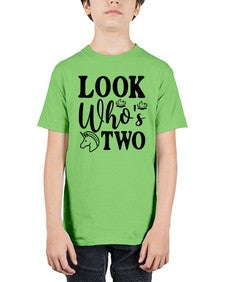 look whos two 267# - unicorn - Youth Tee Unisex
