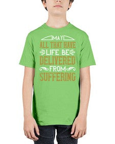 may all that have life be delivered from suffering 330# - vegan - Youth Tee Unisex