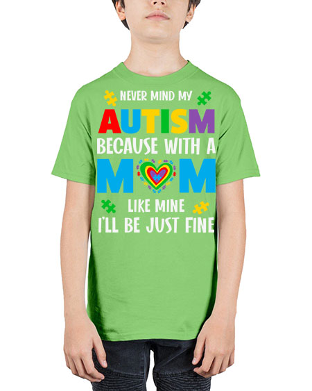 mom autism never mind my 107# - autism - Youth Tee Unisex