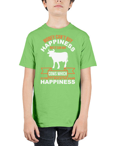 money can’t buy happiness but it can buy cows which is pretty much the same happiness Style 1# - cow - Youth Tee Unisex