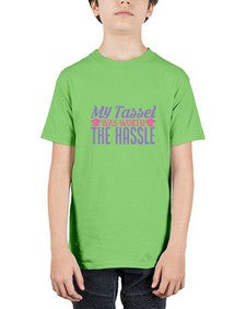 my tassel was worth the hassle 547# - graduation - Youth Tee Unisex