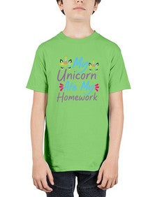 my unicorn ate my homework 318# - unicorn - Youth Tee Unisex