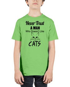 never trust a man who doesnt like cats - cats - Youth Tee Unisex