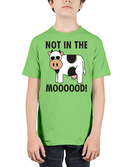 not in the mooood  - cow - Youth Tee Unisex