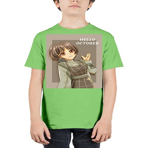 of beautiful girl in hello october 133# - anime - Youth Tee Unisex