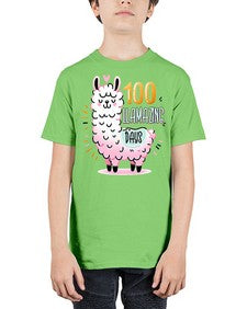 one hundredth Day of School Llama 599# - one hundred days - Youth Tee Unisex