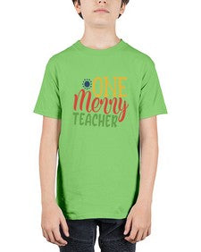 one merry teacher Style 328# - teacher - Youth Tee Unisex