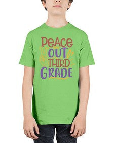 peace out third grade 645# - third grade - Youth Tee Unisex
